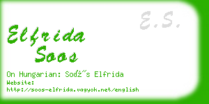 elfrida soos business card